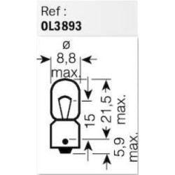 Osram - Ampoule Témoin avec Culot - 12V 4W Ba9s