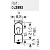 Osram - Ampoule Témoin avec Culot - 12V 4W Ba9s