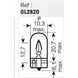 Osram - Ampoule Témoin sans Culot - 12V 2W W2.1x9.6d