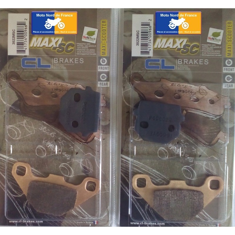 Jeu de plaquettes pour Adly 125 Thunderbike 2001-2016 Jeu de plaquettes pour Adly 125 Thunderbike 2001-2016