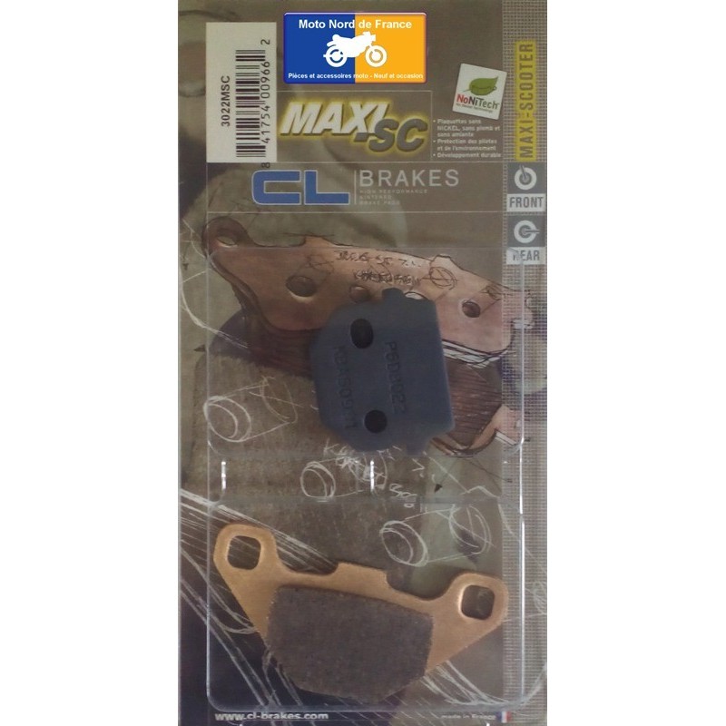 Jeu de plaquettes arrière pour Adly 125 Thunderbike 2001+ Jeu de plaquettes arrière pour Adly 125 Thunderbike 2001+
