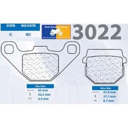Jeu de plaquettes arrière pour Adly 125 Thunderbike 2001+
