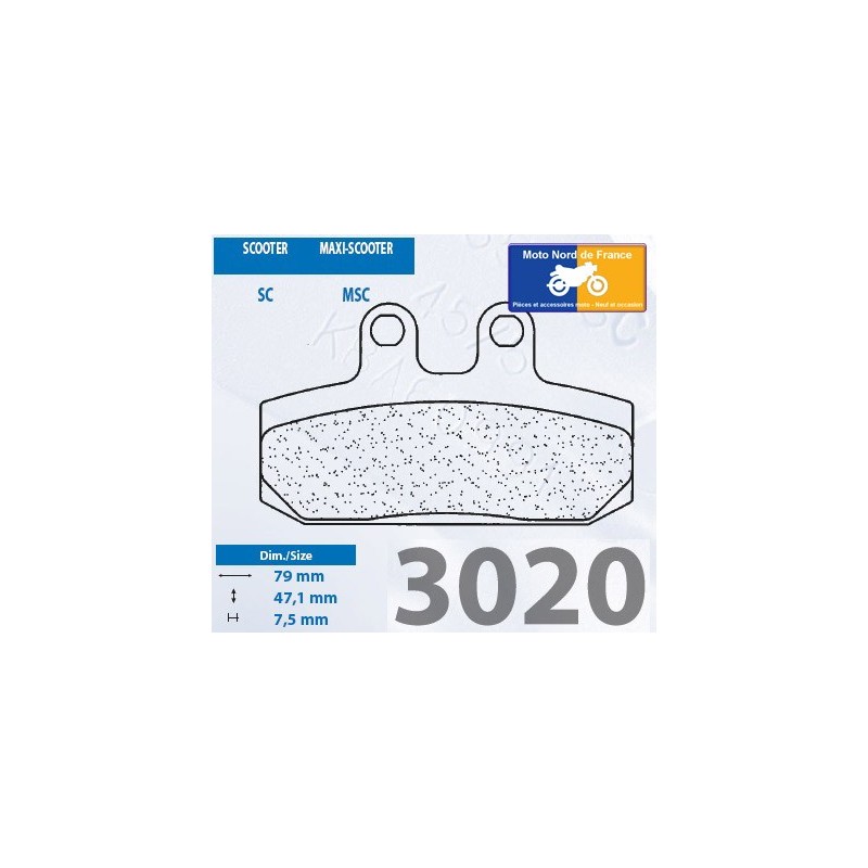Jeu de plaquettes type 3020 SC