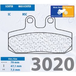 Jeu de plaquettes type 3020 MSC