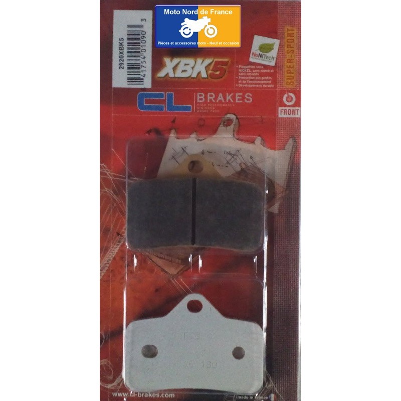 Plaquettes de frein type 2920 XBK5 pour étrier spécial Spiegler 4 pistons Plaquettes de frein type 2920 XBK5 pour étrier spécial Spiegler 4 pistons