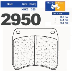 Jeu de plaquettes de frein avant CL pour étrier AP Racing CP2868