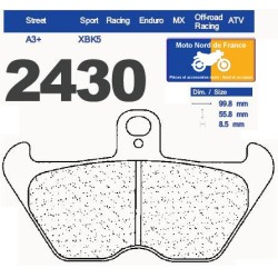 Jeu de plaquettes type 2430 XBK5