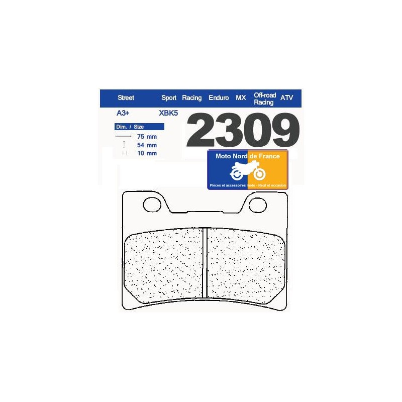 Plaquettes de frein Carbone Lorraine type 2309 XBK5 Plaquettes de frein Carbone Lorraine type 2309 XBK5
