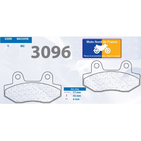 Jeu de plaquettes type 3096 SC