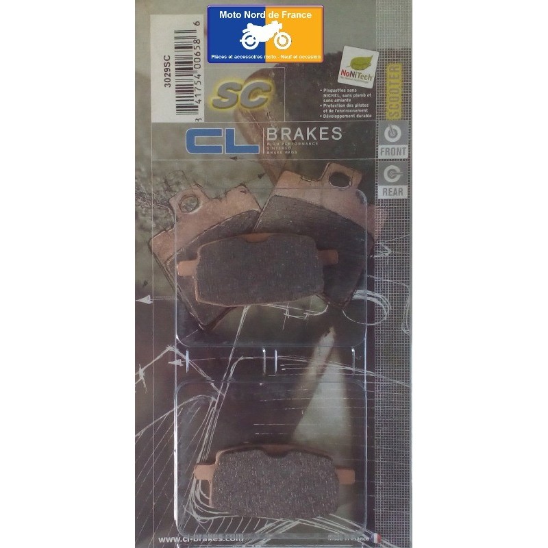 Jeu de plaquettes avant pour Adly 100 Road Tracer 2002+ Jeu de plaquettes avant pour Adly 100 Road Tracer 2002+