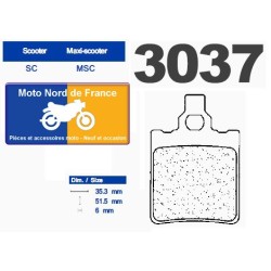 Jeu de plaquettes type 3037 SC
