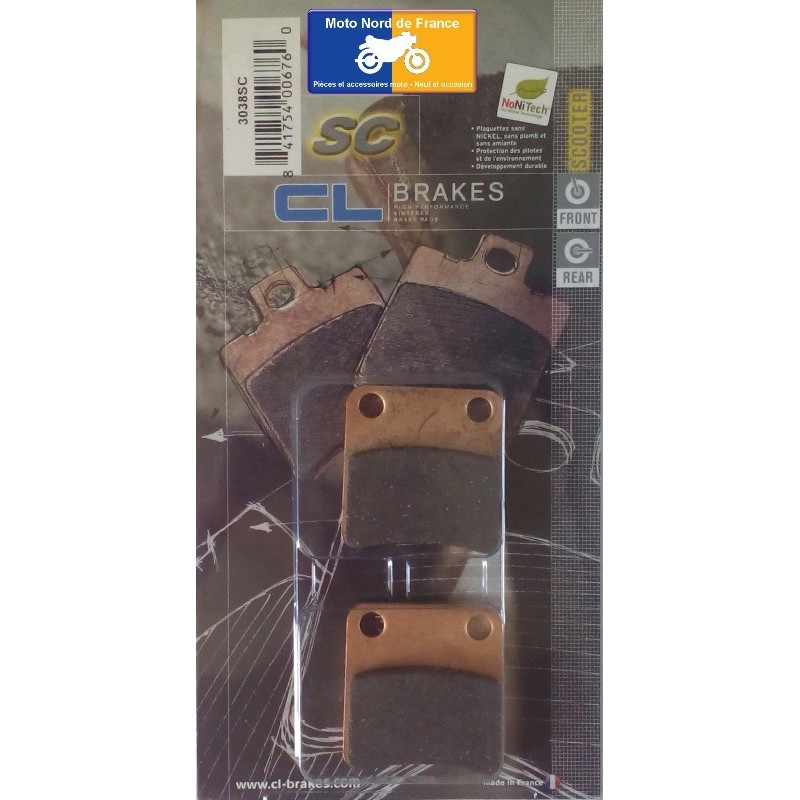 Jeu de plaquettes avant pour Honda 50 Giomo 1992+ Jeu de plaquettes avant pour Honda 50 Giomo 1992+