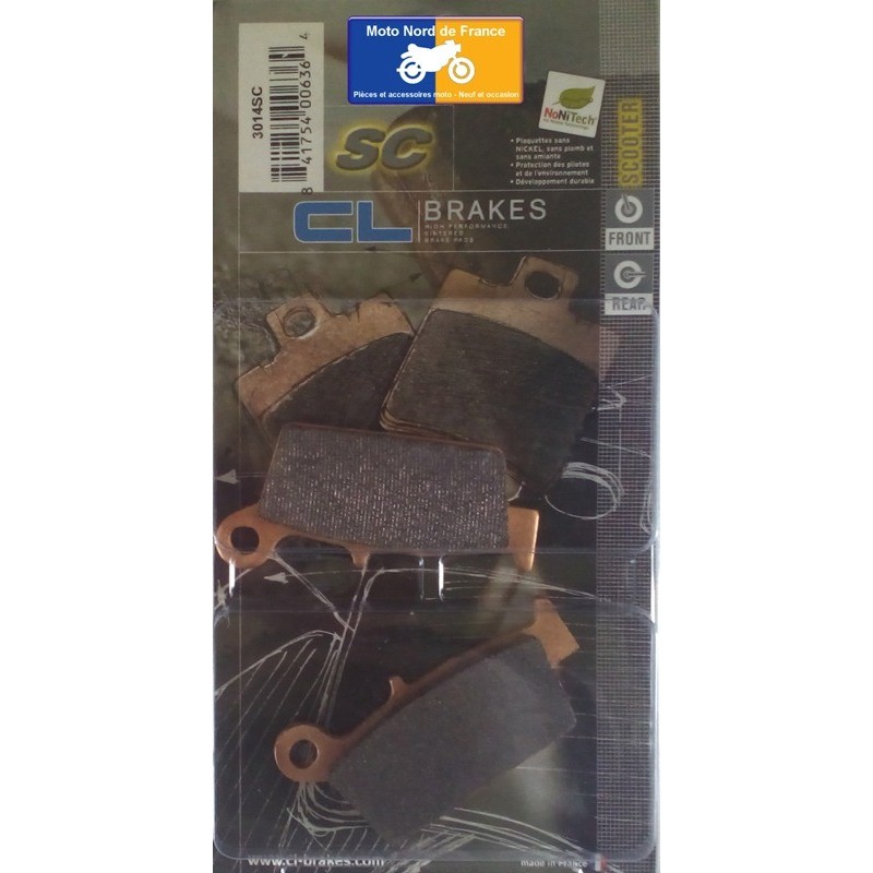 Jeu de plaquettes avant pour Honda NH 50 Lead 1994+ Jeu de plaquettes avant pour Honda NH 50 Lead 1994+