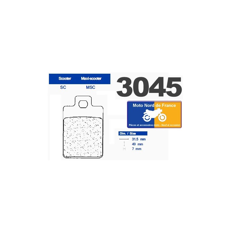 Jeu de plaquettes type 3045 SC
