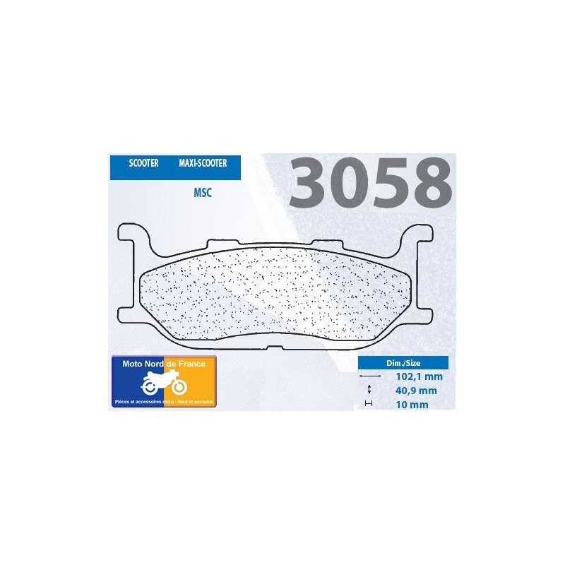 Jeu de plaquettes type 3058 MSC