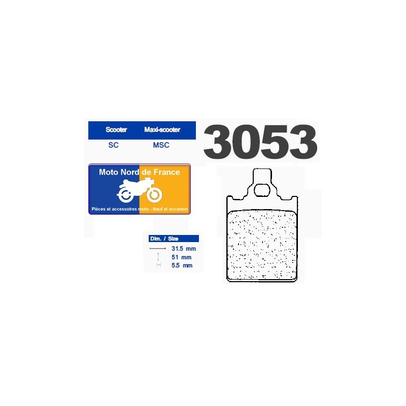 Set of pads type 3053 MSC