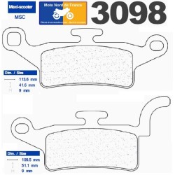 Jeu de plaquettes type 3098 MSC