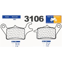 Jeu de plaquettes type 3106 MSC