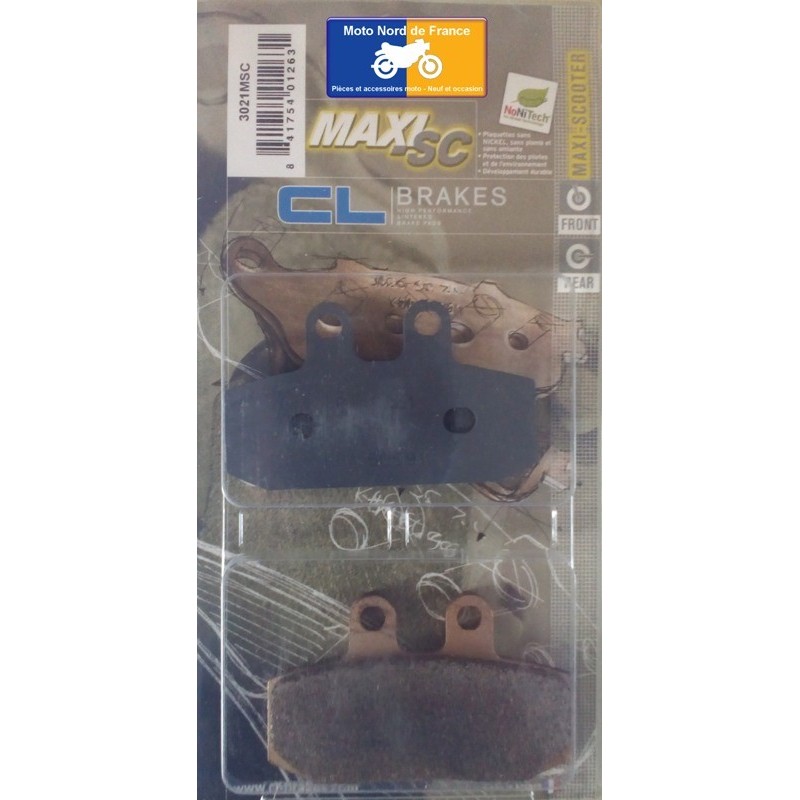 Jeu de plaquettes avant pour Aprilia 125 / 200 Sportcity 2005+ Jeu de plaquettes avant pour Aprilia 125 / 200 Sportcity 2005+