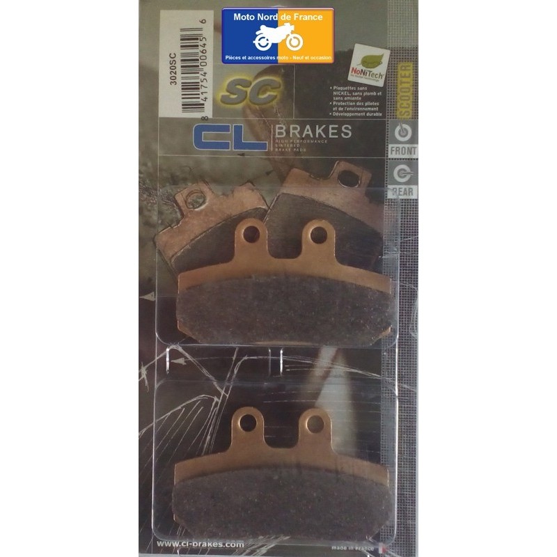 Set of front pads for Honda EX 100 Bali 1996+ Set of front pads for Honda EX 100 Bali 1996+