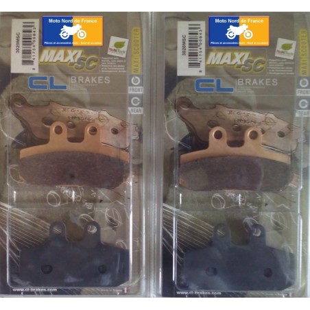 2 Jeux de plaquettes avant pour Malaguti Spidermax 500 GT 2004+