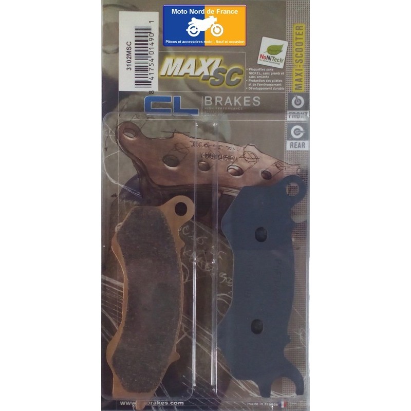 Jeu de plaquettes avant pour Peugeot 125 Satelis II (Nissin) 2013+ Jeu de plaquettes avant pour Peugeot 125 Satelis II (Nissin) 2013+