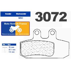 Set of pads type 3072 MSC