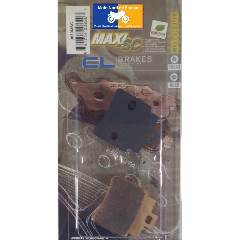 Jeu de plaquettes avant pour Kymco 250 Grand Dink 2001+ Jeu de plaquettes avant pour Kymco 250 Grand Dink 2001+