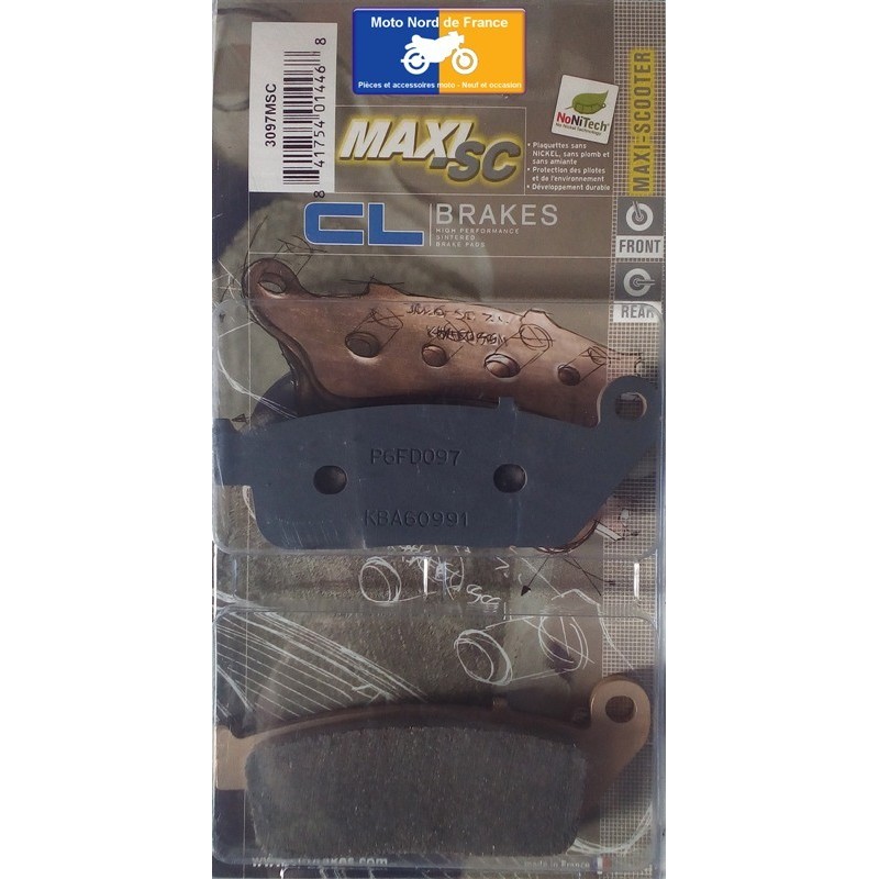 Set of front pads for Yamaha YP 125 R X-Max 2010-2016 Set of front pads for Yamaha YP 125 R X-Max 2010-2016