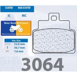 Jeu de plaquettes arrière pour Aprilia 300 Leonardo 2005+