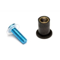 Kit 8 vis aluminium Sifam pour bulle couleur bleu