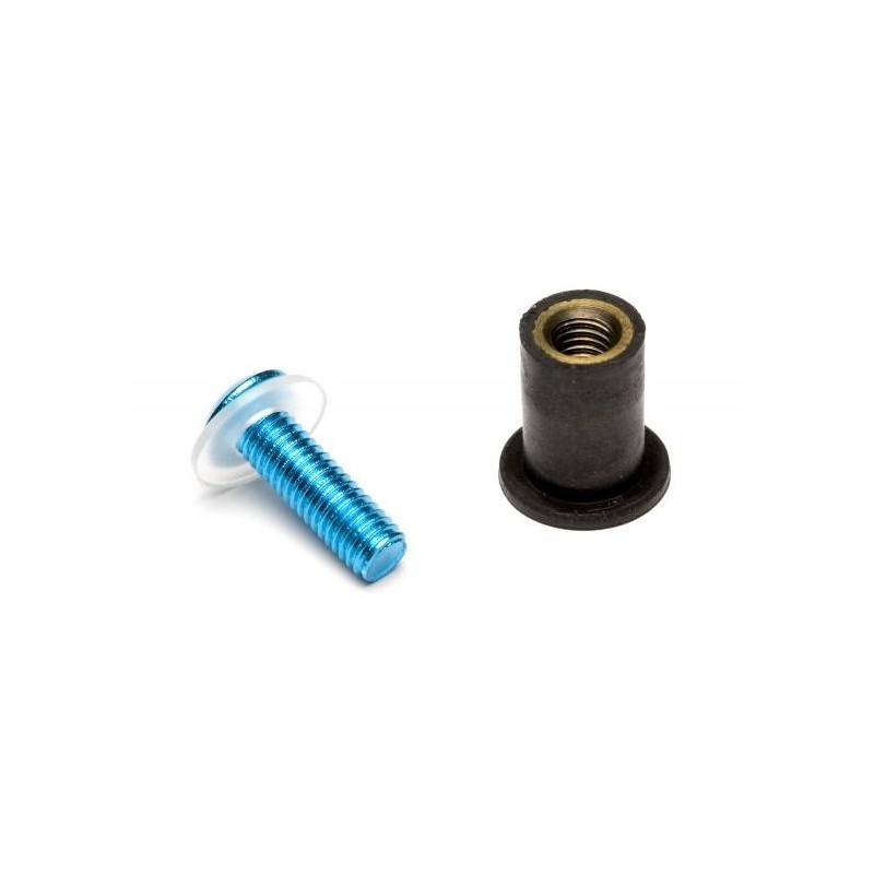 Kit 8 vis aluminium Sifam pour bulle couleur bleu