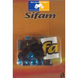 Kit 8 vis aluminium Sifam pour bulle couleur bleu