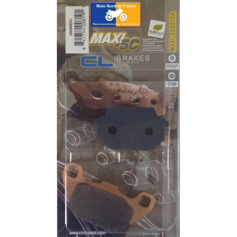 Jeu de plaquettes avant pour Kymco 125 / 150 People 2001+ Jeu de plaquettes avant pour Kymco 125 / 150 People 2001+