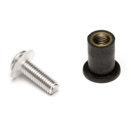 Set of 8 aluminium screws Sifam for fairing color silver