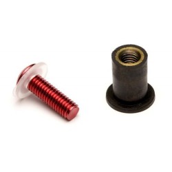 Kit 8 vis aluminium Sifam pour bulle couleur rouge