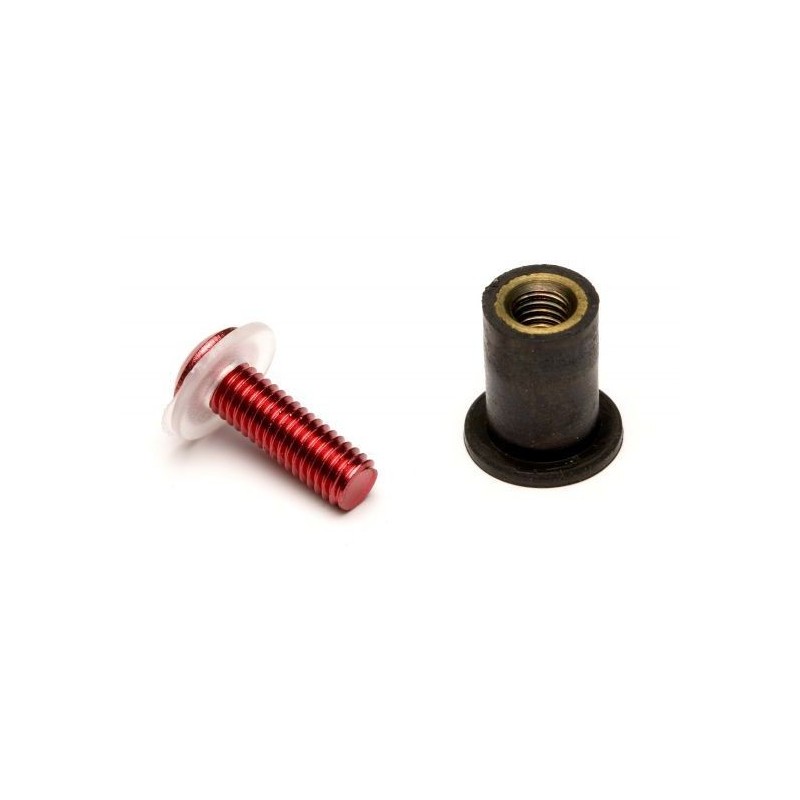Kit 8 vis aluminium Sifam pour bulle couleur rouge