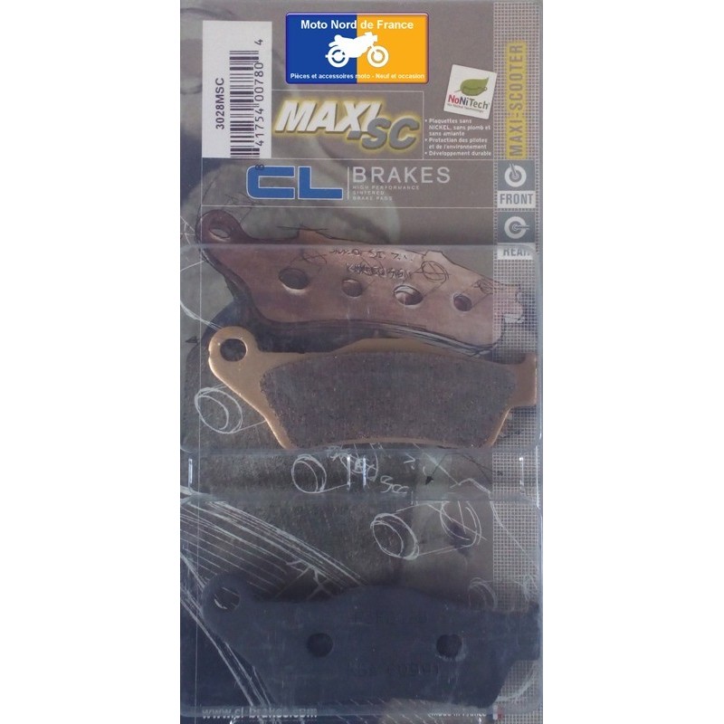 Jeu de plaquettes arrière pour Yamaha XC 300 Versity 2003+ Jeu de plaquettes arrière pour Yamaha XC 300 Versity 2003+