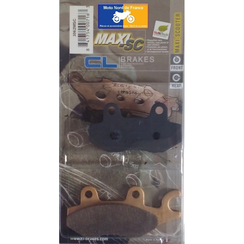 Jeu de plaquettes avant pour Kymco 250 People 2003+ Jeu de plaquettes avant pour Kymco 250 People 2003+