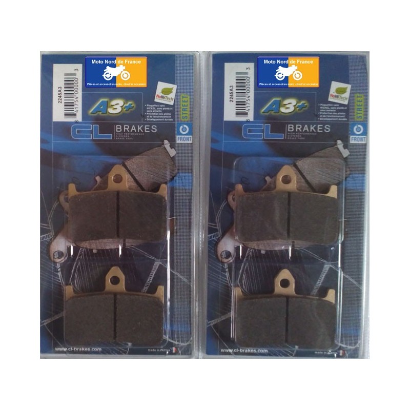 2 Jeux de plaquettes avant pour Honda NTV 650 Bros 1988+ 2 Jeux de plaquettes avant pour Honda NTV 650 Bros 1988+
