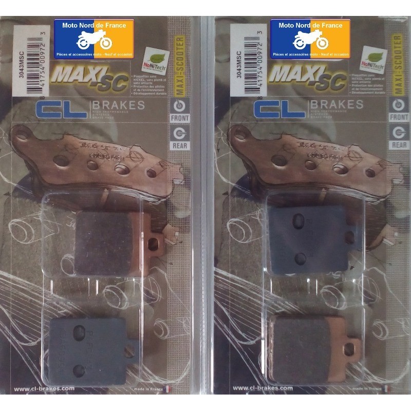 2 Jeux de plaquettes avant pour Gilera RC 500 Fuoco ie 2007-2014 2 Jeux de plaquettes avant pour Gilera RC 500 Fuoco ie 2007-2014