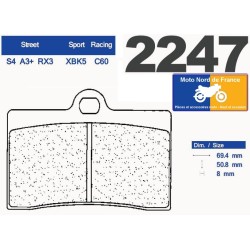 Set of front pads for Aprilia 250 RS 1995-1996