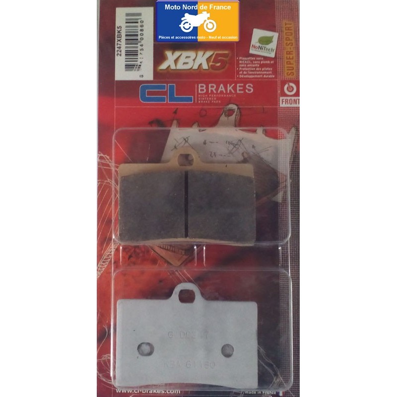 Jeu de plaquettes avant pour Yamaha 660 SZR 1996-1997 Jeu de plaquettes avant pour Yamaha 660 SZR 1996-1997