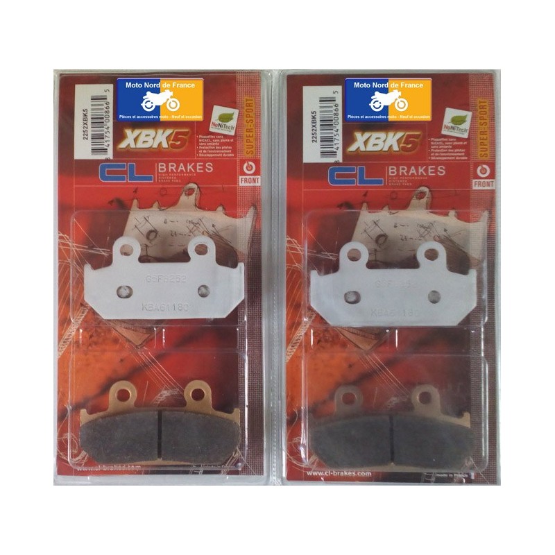 2 Jeux de plaquettes avant pour Honda VFR 400 R NC21 1986-1988 2 Jeux de plaquettes avant pour Honda VFR 400 R NC21 1986-1988