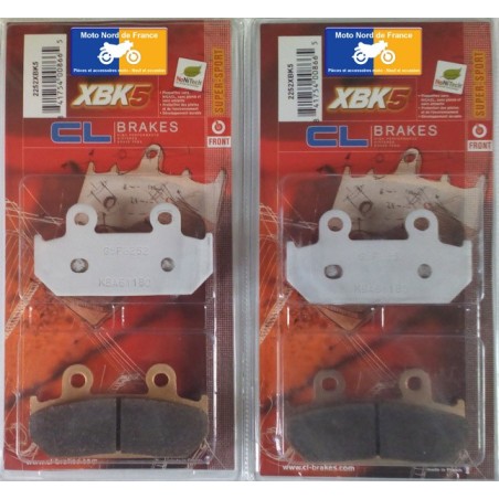 2 Jeux de plaquettes avant pour Honda VFR 400 R NC21 1986-1988