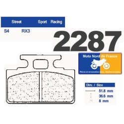 Jeu de plaquettes type 2287 S4