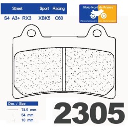 Jeu de plaquettes type 2305 RX3