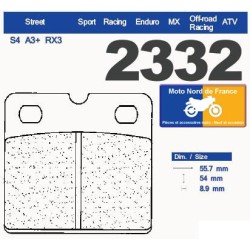 Jeu de plaquettes type 2332 RX3