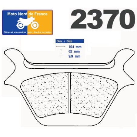 Plaquettes de frein Carbone Lorraine type 2370 RX3
