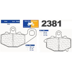 Plaquettes de frein Carbone Lorraine type 2381 RX3